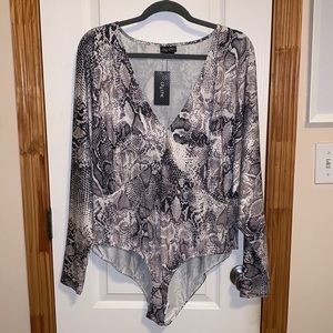 City Chic snake print bodysuit